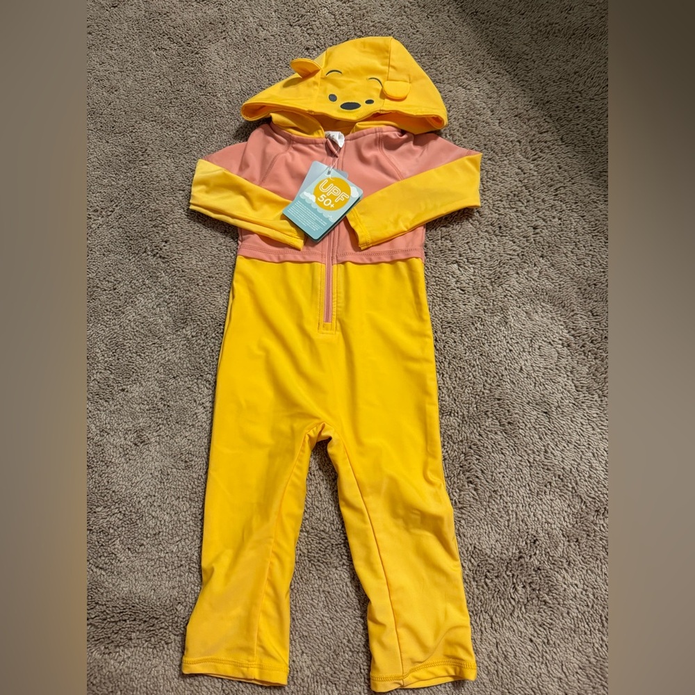 Disney Baby Winnie the Pooh Rash Guard Swim Romper
